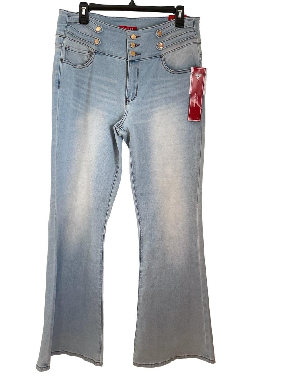 NWT Guess Light Blue High-Waist Flared Jeans